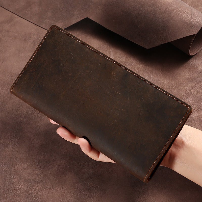 Horse Long Wallet | Genuine Leather | Handheld Men's Card Holder