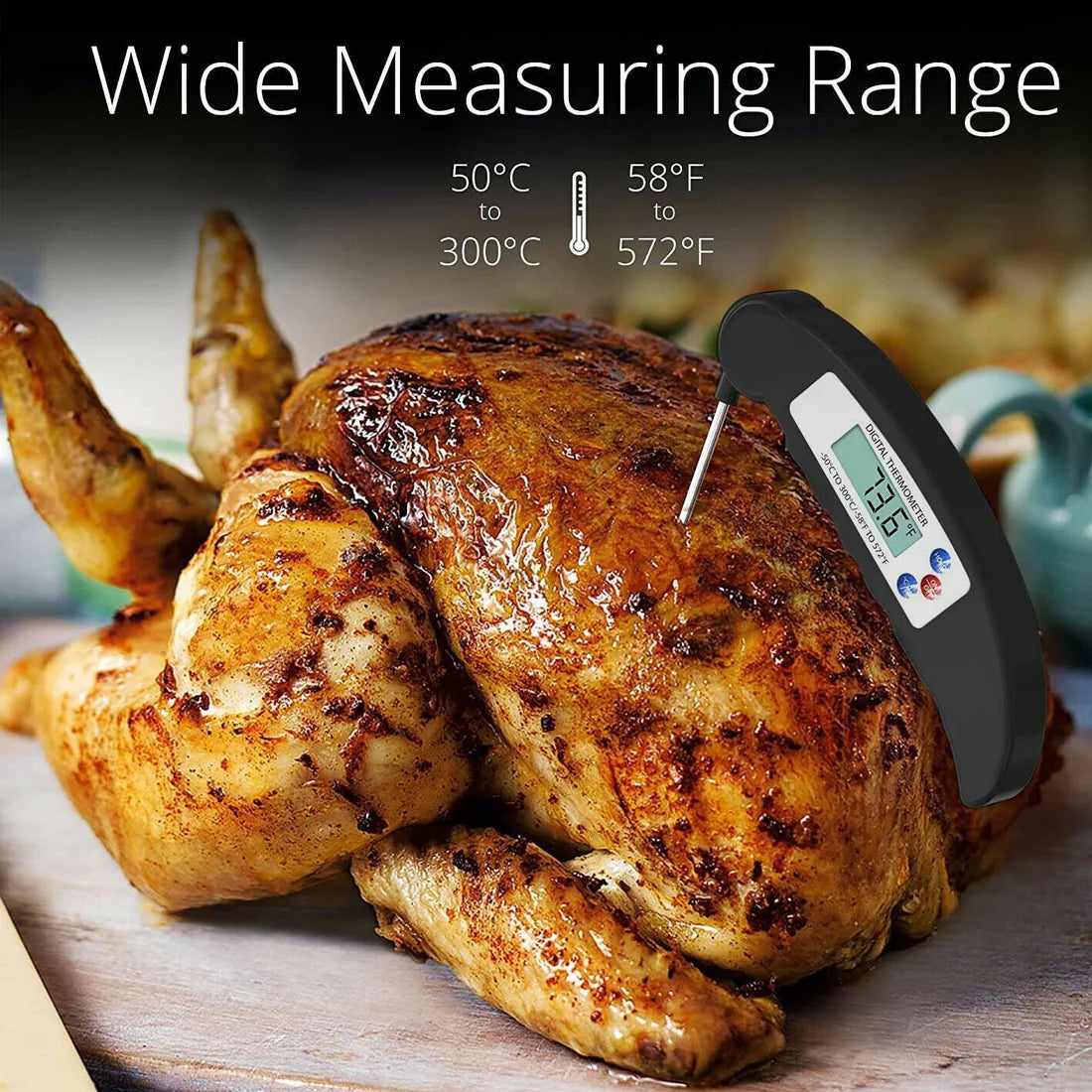 Instant-Read Meat Thermometer | Digital Food Thermometer | 3-Second Precision